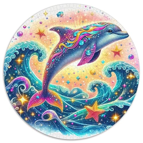 Delphin Puzzle 1000 Teile Für Erwachsene Und Kinder Meerestiere Impossible Geschicklichkeitsspiel Pädagogisches Spielzeug Home Dekoration Clevere Rätsel 1000pcs (67.5x67.5cm) von QTIVARLEN