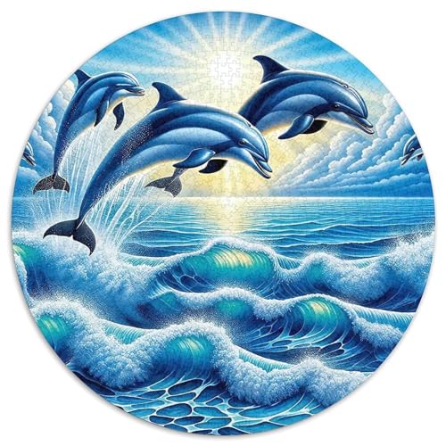 Delphin Puzzle 1000 Teile Für Erwachsene Und Kinder Meerestiere Impossible Geschicklichkeitsspiel Pädagogisches Spielzeug Home Dekoration Clevere Rätsel 1000pcs (67.5x67.5cm) von QTIVARLEN