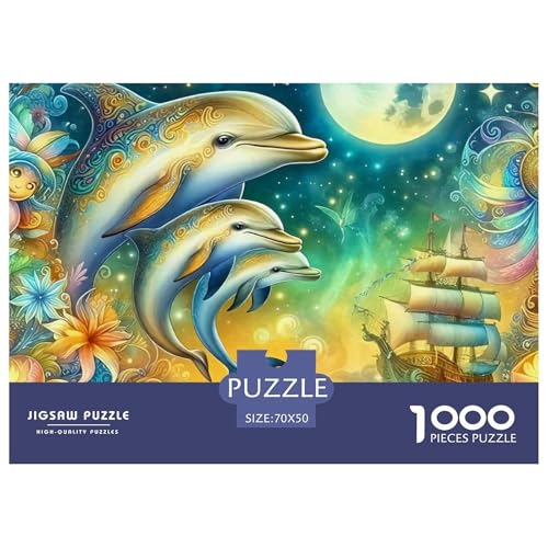 Delphin Puzzle 1000 Teile Für Erwachsene Und Kinder Meerestiere Impossible Geschicklichkeitsspiel Pädagogisches Spielzeug Home Dekoration Clevere Rätsel 70x50cm/1000pcs Delphin Puzzle 1000 Teile Für Erwachsene Und Kinder Meerestiere Impossible Geschicklichkeitsspiel Pädagogisches Spielzeug Home Dekoration Clevere Rätsel 70x50cm/1000pcs von QTIVARLEN