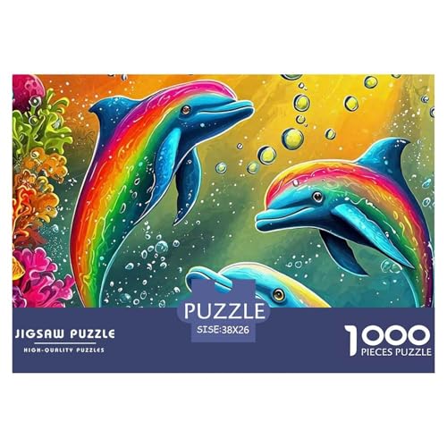 Delphin Puzzle 1000 Teile Für Erwachsene Und Kinder Meerestiere Impossible Geschicklichkeitsspiel Pädagogisches Spielzeug Home Dekoration in Bewährter Qualität 38x26cm/1000pcs Delphin Puzzle 1000 Teile Für Erwachsene Und Kinder Meerestiere Impossible Geschicklichkeitsspiel Pädagogisches Spielzeug Home Dekoration in Bewährter Qualität 38x26cm/1000pcs von QTIVARLEN