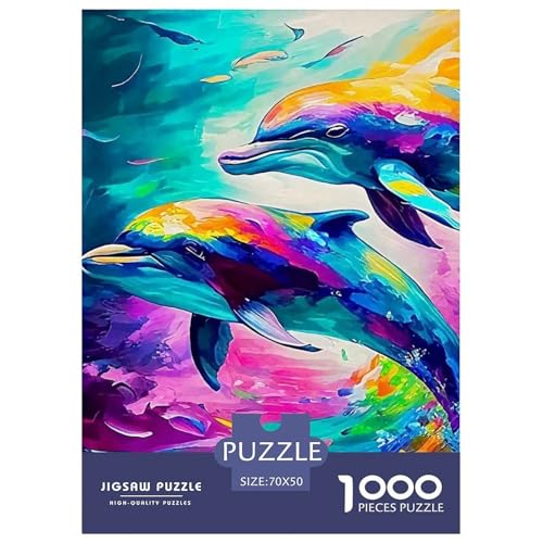 Delphin Puzzle 1000 Teile Für Erwachsene Und Kinder Meerestiere Impossible Geschicklichkeitsspiel Pädagogisches Spielzeug Wunderschönes Dekoration Clevere Rätsel 70x50cm/1000pcs Delphin Puzzle 1000 Teile Für Erwachsene Und Kinder Meerestiere Impossible Geschicklichkeitsspiel Pädagogisches Spielzeug Wunderschönes Dekoration Clevere Rätsel 70x50cm/1000pcs von QTIVARLEN