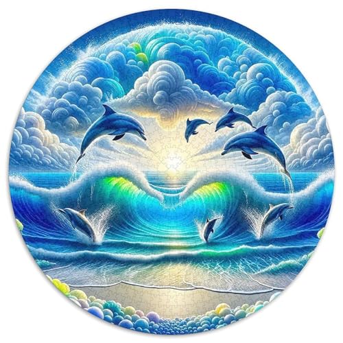 Delphin Puzzle 1000 Teile Für Erwachsene Und Kinder Meerestiere Impossible Geschicklichkeitsspiel Pädagogisches Spielzeug Wunderschönes Dekoration in Bewährter Qualität 1000pcs (67.5x67.5cm) von QTIVARLEN