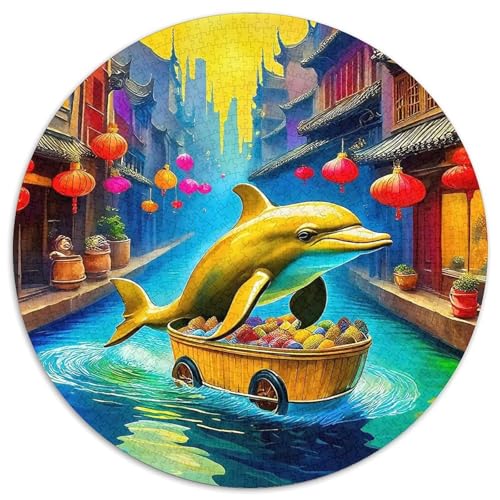 Delphin Puzzle 1000 Teile Für Erwachsene Und Kinder Meerestiere Impossible Geschicklichkeitsspiel Pädagogisches Spielzeug Wunderschönes Dekoration in Bewährter Qualität 1000pcs (67.5x67.5cm) von QTIVARLEN