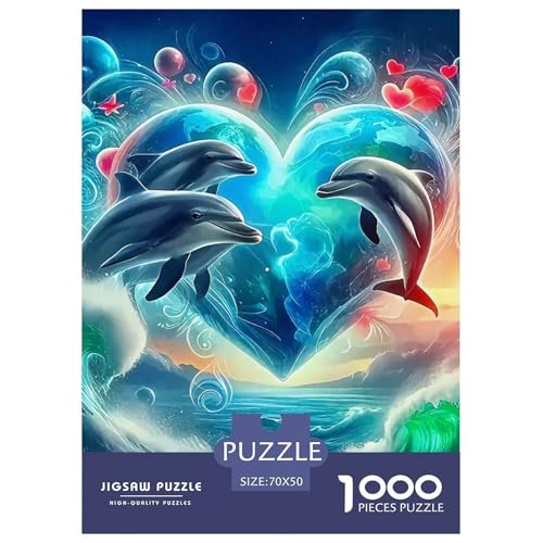 Delphin Puzzle 1000 Teile Für Erwachsene Und Kinder Meerestiere Impossible Geschicklichkeitsspiel Pädagogisches Spielzeug Wunderschönes Dekoration in Bewährter Qualität 70x50cm/1000pcs Delphin Puzzle 1000 Teile Für Erwachsene Und Kinder Meerestiere Impossible Geschicklichkeitsspiel Pädagogisches Spielzeug Wunderschönes Dekoration in Bewährter Qualität 70x50cm/1000pcs von QTIVARLEN