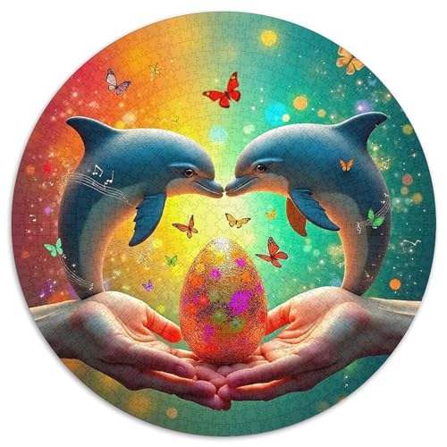 Delphin Puzzle 1000 Teile Für Erwachsene Und Kinder Meerestiere Lernspiel Interaktives Spielzeug Home Dekoration in Bewährter Qualität 1000pcs (67.5x67.5cm) von QTIVARLEN