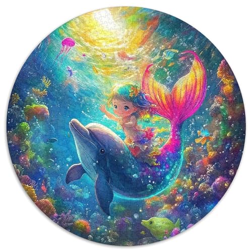Delphin Puzzle 1000 Teile Für Erwachsene Und Kinder Meerestiere Lernspiel Interaktives Spielzeug Wunderschönes Dekoration Clevere Rätsel 1000pcs (67.5x67.5cm) von QTIVARLEN