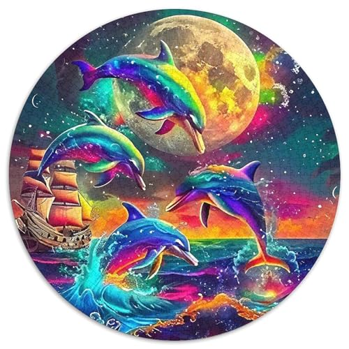 Delphin Puzzle 1000 Teile Für Erwachsene Und Kinder Meerestiere Lernspiel Interaktives Spielzeug Wunderschönes Dekoration in Bewährter Qualität 1000pcs (67.5x67.5cm) von QTIVARLEN