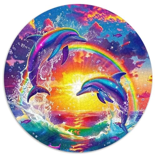 Delphin Puzzle 1000 Teile Für Erwachsene Und Kinder Meerestiere Lernspiel Interaktives Spielzeug Wunderschönes Dekoration in Bewährter Qualität 1000pcs (67.5x67.5cm) von QTIVARLEN