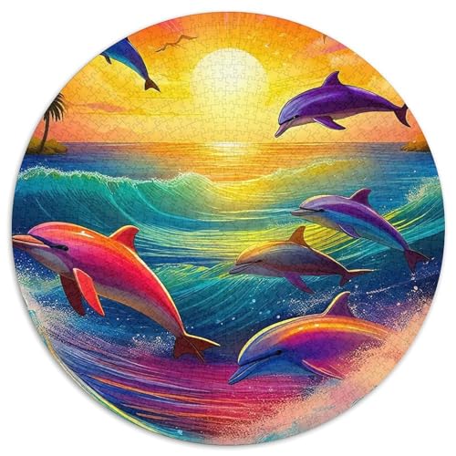 Delphin Puzzle 1000 Teile Für Erwachsene Und Kinder Meerestiere Lernspiel Klassische Geschenk Home Dekoration Clevere Rätsel 1000pcs (67.5x67.5cm) von QTIVARLEN