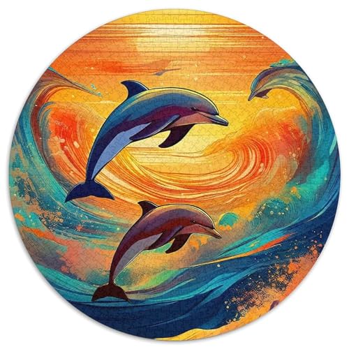 Delphin Puzzle 1000 Teile Für Erwachsene Und Kinder Meerestiere Lernspiel Klassische Geschenk Home Dekoration Clevere Rätsel 1000pcs (67.5x67.5cm) von QTIVARLEN