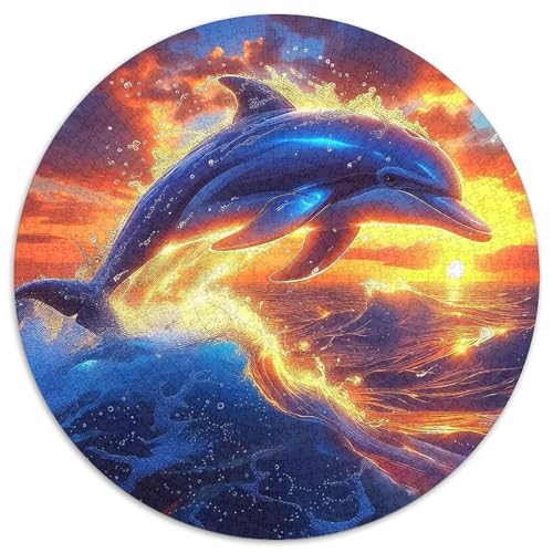 Delphin Puzzle 1000 Teile Für Erwachsene Und Kinder Meerestiere Lernspiel Klassische Geschenk Wunderschönes Dekoration Clevere Rätsel 1000pcs (67.5x67.5cm) von QTIVARLEN