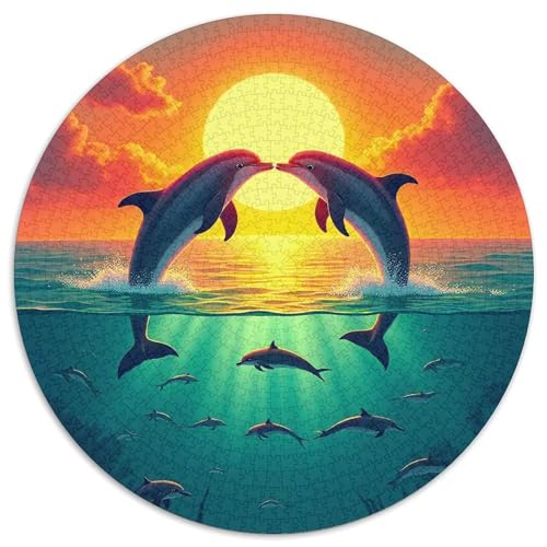 Delphin Puzzle 1000 Teile Für Erwachsene Und Kinder Meerestiere Lernspiel Klassische Geschenk Wunderschönes Dekoration Clevere Rätsel 1000pcs (67.5x67.5cm) von QTIVARLEN