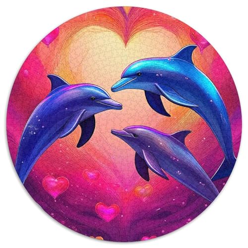 Delphin Puzzle 1000 Teile Für Erwachsene Und Kinder Meerestiere Lernspiel Pädagogisches Spielzeug Home Dekoration Clevere Rätsel 1000pcs (67.5x67.5cm) von QTIVARLEN
