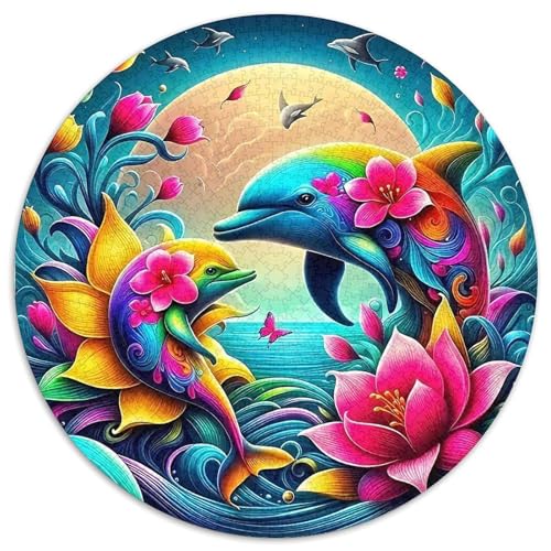 Delphin Puzzle 1000 Teile Für Erwachsene Und Kinder Meerestiere Lernspiel Pädagogisches Spielzeug Home Dekoration Clevere Rätsel 1000pcs (67.5x67.5cm) von QTIVARLEN