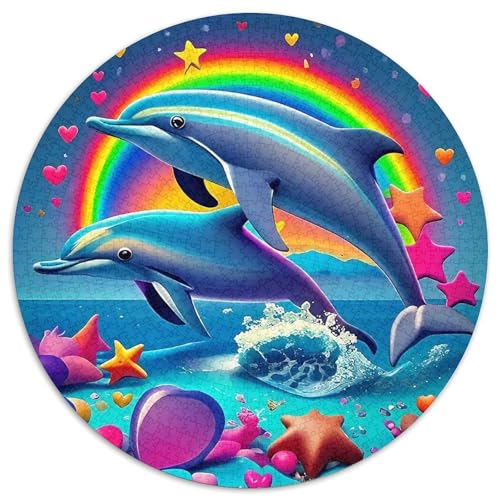 Delphin Puzzle 1000 Teile Für Erwachsene Und Kinder Meerestiere Lernspiel Pädagogisches Spielzeug Wunderschönes Dekoration Clevere Rätsel 1000pcs (67.5x67.5cm) von QTIVARLEN