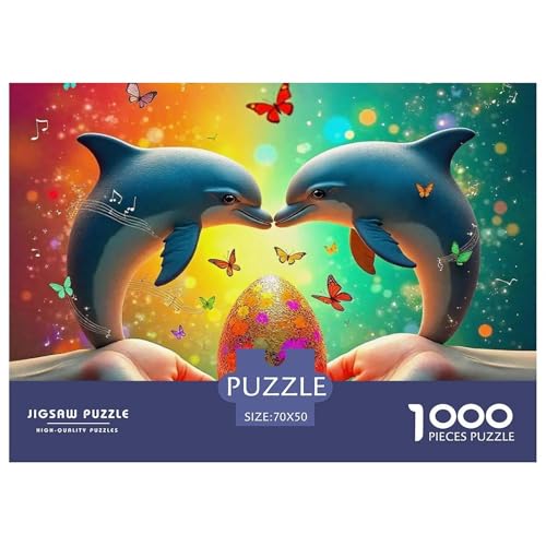 Delphin Puzzle 1000 Teile Für Erwachsene Und Kinder Meerestiere Lernspiel Pädagogisches Spielzeug Wunderschönes Dekoration Clevere Rätsel 70x50cm/1000pcs Delphin Puzzle 1000 Teile Für Erwachsene Und Kinder Meerestiere Lernspiel Pädagogisches Spielzeug Wunderschönes Dekoration Clevere Rätsel 70x50cm/1000pcs von QTIVARLEN