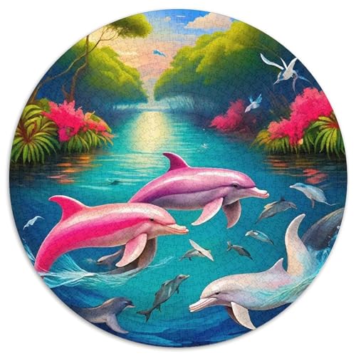 Delphin Puzzle 1000 Teile Für Erwachsene Und Kinder Meerestiere Lernspiel Pädagogisches Spielzeug Wunderschönes Dekoration in Bewährter Qualität 1000pcs (67.5x67.5cm) von QTIVARLEN