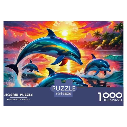Delphin Puzzle 1000 Teilige Für Erwachsene Und Kinder Meerestiere Herausforderung Spiel Interaktives Spielzeug Home Dekoration in Bewährter Qualität 38x26cm/1000pcs Delphin Puzzle 1000 Teilige Für Erwachsene Und Kinder Meerestiere Herausforderung Spiel Interaktives Spielzeug Home Dekoration in Bewährter Qualität 38x26cm/1000pcs von QTIVARLEN