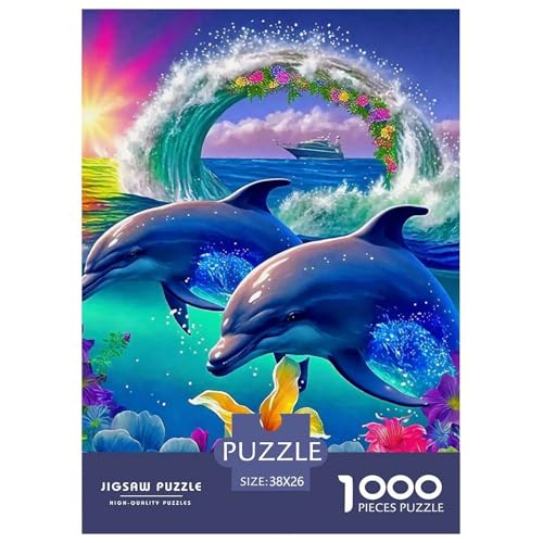 Delphin Puzzle 1000 Teilige Für Erwachsene Und Kinder Meerestiere Herausforderung Spiel Interaktives Spielzeug Wunderschönes Dekoration in Bewährter Qualität 38x26cm/1000pcs Delphin Puzzle 1000 Teilige Für Erwachsene Und Kinder Meerestiere Herausforderung Spiel Interaktives Spielzeug Wunderschönes Dekoration in Bewährter Qualität 38x26cm/1000pcs von QTIVARLEN