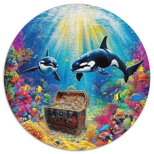 Delphin Puzzle 1000 Teilige Für Erwachsene Und Kinder Meerestiere Herausforderung Spiel Klassische Geschenk Home Dekoration in Bewährter Qualität 1000pcs (67.5x67.5cm) von QTIVARLEN
