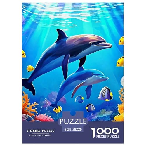 Delphin Puzzle 1000 Teilige Für Erwachsene Und Kinder Meerestiere Herausforderung Spiel Pädagogisches Spielzeug Home Dekoration Clevere Rätsel 38x26cm/1000pcs Delphin Puzzle 1000 Teilige Für Erwachsene Und Kinder Meerestiere Herausforderung Spiel Pädagogisches Spielzeug Home Dekoration Clevere Rätsel 38x26cm/1000pcs von QTIVARLEN