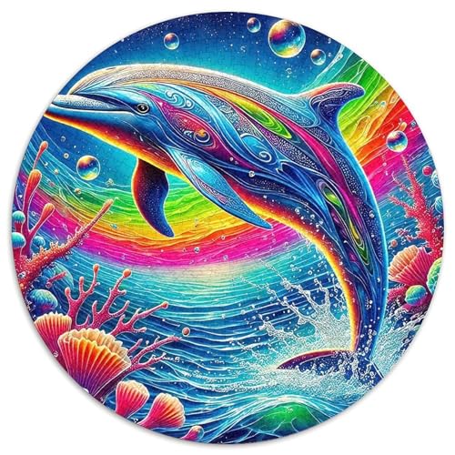 Delphin Puzzle 1000 Teilige Für Erwachsene Und Kinder Meerestiere Herausforderung Spiel Pädagogisches Spielzeug Home Dekoration in Bewährter Qualität 1000pcs (67.5x67.5cm) von QTIVARLEN