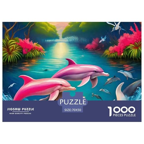 Delphin Puzzle 1000 Teilige Für Erwachsene Und Kinder Meerestiere Herausforderung Spiel Pädagogisches Spielzeug Home Dekoration in Bewährter Qualität 70x50cm/1000pcs Delphin Puzzle 1000 Teilige Für Erwachsene Und Kinder Meerestiere Herausforderung Spiel Pädagogisches Spielzeug Home Dekoration in Bewährter Qualität 70x50cm/1000pcs von QTIVARLEN