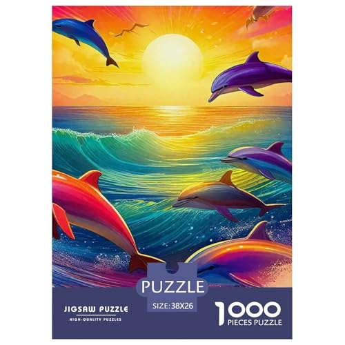 Delphin Puzzle 1000 Teilige Für Erwachsene Und Kinder Meerestiere Herausforderung Spiel Pädagogisches Spielzeug Wunderschönes Dekoration Clevere Rätsel 38x26cm/1000pcs Delphin Puzzle 1000 Teilige Für Erwachsene Und Kinder Meerestiere Herausforderung Spiel Pädagogisches Spielzeug Wunderschönes Dekoration Clevere Rätsel 38x26cm/1000pcs von QTIVARLEN