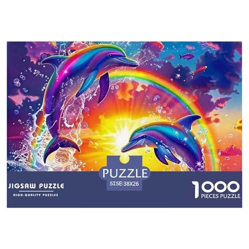 Delphin Puzzle 1000 Teilige Für Erwachsene Und Kinder Meerestiere Herausforderung Spiel Pädagogisches Spielzeug Wunderschönes Dekoration Clevere Rätsel 38x26cm/1000pcs Delphin Puzzle 1000 Teilige Für Erwachsene Und Kinder Meerestiere Herausforderung Spiel Pädagogisches Spielzeug Wunderschönes Dekoration Clevere Rätsel 38x26cm/1000pcs von QTIVARLEN