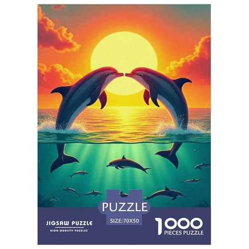 Delphin Puzzle 1000 Teilige Für Erwachsene Und Kinder Meerestiere Herausforderung Spiel Pädagogisches Spielzeug Wunderschönes Dekoration Clevere Rätsel 70x50cm/1000pcs Delphin Puzzle 1000 Teilige Für Erwachsene Und Kinder Meerestiere Herausforderung Spiel Pädagogisches Spielzeug Wunderschönes Dekoration Clevere Rätsel 70x50cm/1000pcs von QTIVARLEN