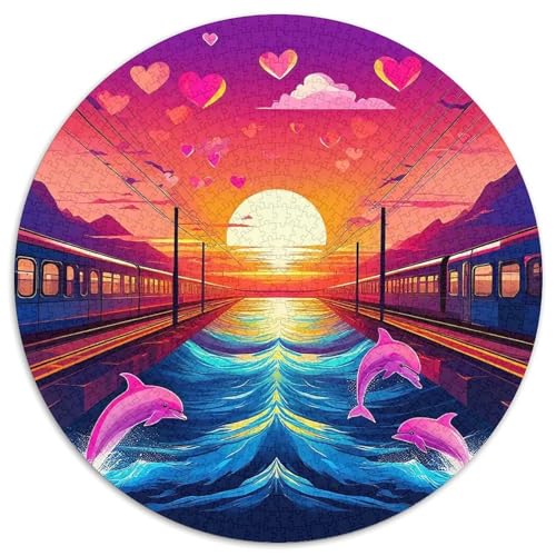 Delphin Puzzle 1000 Teilige Für Erwachsene Und Kinder Meerestiere Herausforderung Spiel Pädagogisches Spielzeug Wunderschönes Dekoration in Bewährter Qualität 1000pcs (67.5x67.5cm) von QTIVARLEN