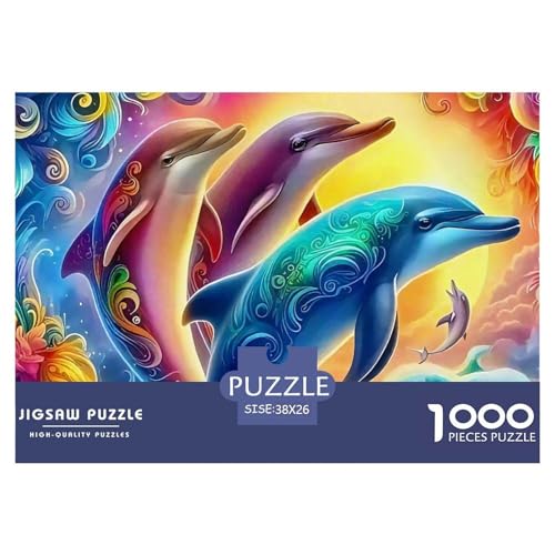Delphin Puzzle 1000 Teilige Für Erwachsene Und Kinder Meerestiere Herausforderung Spiel Pädagogisches Spielzeug Wunderschönes Dekoration in Bewährter Qualität 38x26cm/1000pcs Delphin Puzzle 1000 Teilige Für Erwachsene Und Kinder Meerestiere Herausforderung Spiel Pädagogisches Spielzeug Wunderschönes Dekoration in Bewährter Qualität 38x26cm/1000pcs von QTIVARLEN