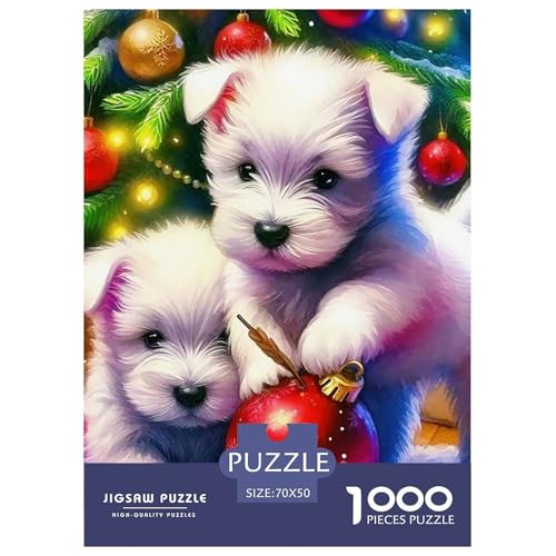 EIN lebendiger Hund Puzzle 1000 Teile Für Erwachsene Kinder Niedlicher Haustierhund Lernspiel Klassische Geschenk Wunderschöne Dekoration Clevere Rätsel 70x50cm/1000pcs von QTIVARLEN