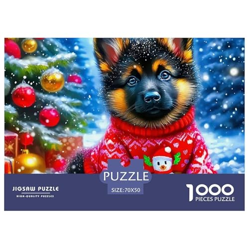 EIN lebendiger Hund Puzzle 1000 Teile Für Erwachsene Und Kinder Niedlicher Haustierhund Herausforderung Spiel Geschenk Dekoration in Bewährter Qualität 70x50cm/1000pcs von QTIVARLEN