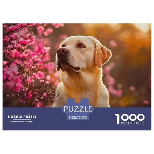 EIN lebendiger Hund Puzzle 1000 Teile Für Erwachsene Und Kinder Niedlicher Haustierhund Herausforderung Spiel Geschenk Home Dekoration Rätsel 70x50cm/1000pcs von QTIVARLEN
