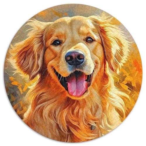 EIN lebendiger Hund Puzzle 1000 Teile Für Erwachsene Und Kinder Niedlicher Haustierhund Herausforderung Spiel Interaktives Spielzeug Dekoration (67.5x67.5cm) von QTIVARLEN
