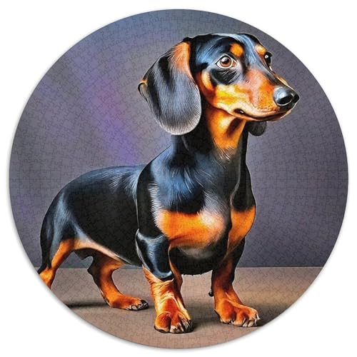 EIN lebendiger Hund Puzzle 1000 Teile Für Erwachsene Und Kinder Niedlicher Haustierhund Herausforderung Spiel Interaktives Spielzeug Dekoration (67.5x67.5cm) von QTIVARLEN