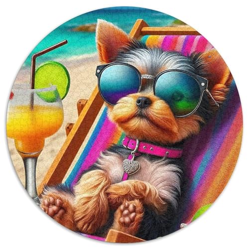 EIN lebendiger Hund Puzzle 1000 Teile Für Erwachsene Und Kinder Niedlicher Haustierhund Herausforderung Spiel Interaktives Spielzeug Dekoration in Bewährter Qualität (67.5x67.5cm) von QTIVARLEN