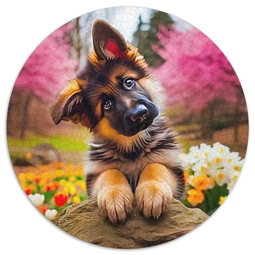 EIN lebendiger Hund Puzzle 1000 Teile Für Erwachsene Und Kinder Niedlicher Haustierhund Herausforderung Spiel Interaktives Spielzeug Home Dekoration (67.5x67.5cm) von QTIVARLEN