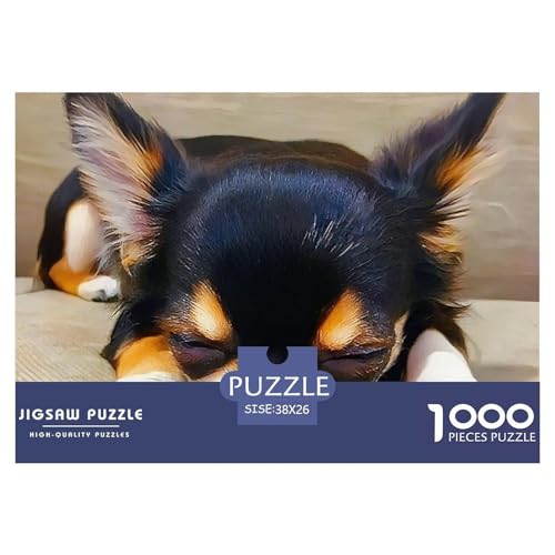 EIN lebendiger Hund Puzzle 1000 Teile Für Erwachsene Und Kinder Niedlicher Haustierhund Herausforderung Spiel Interaktives Spielzeug Home Dekoration Rätsel 38x26cm/1000pcs von QTIVARLEN