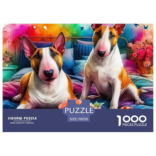 EIN lebendiger Hund Puzzle 1000 Teile Für Erwachsene Und Kinder Niedlicher Haustierhund Herausforderung Spiel Interaktives Spielzeug Home Dekoration Rätsel 70x50cm/1000pcs von QTIVARLEN