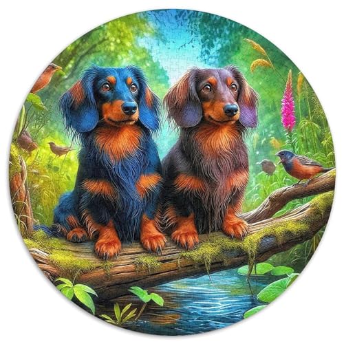 EIN lebendiger Hund Puzzle 1000 Teile Für Erwachsene Und Kinder Niedlicher Haustierhund Herausforderung Spiel Klassisches Geschenk Home Dekoration (67.5x67.5cm) von QTIVARLEN