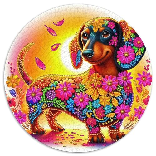 EIN lebendiger Hund Puzzle 1000 Teile Für Erwachsene Und Kinder Niedlicher Haustierhund Herausforderung Spiel Klassisches Geschenk Home Dekoration (67.5x67.5cm) von QTIVARLEN