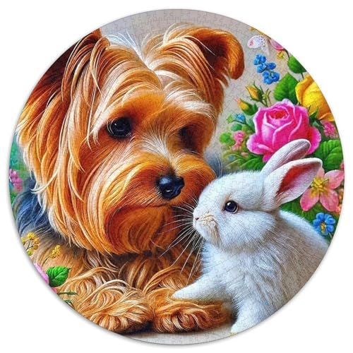 EIN lebendiger Hund Puzzle 1000 Teile Für Erwachsene Und Kinder Niedlicher Haustierhund Herausforderung Spiel Klassisches Geschenk Home Dekoration (67.5x67.5cm) von QTIVARLEN