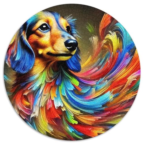 EIN lebendiger Hund Puzzle 1000 Teile Für Erwachsene Und Kinder Niedlicher Haustierhund Herausforderung Spiel Pädagogisches Spielzeug Dekoration (67.5x67.5cm) von QTIVARLEN