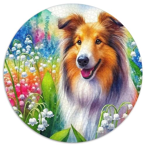 EIN lebendiger Hund Puzzle 1000 Teile Für Erwachsene Und Kinder Niedlicher Haustierhund Herausforderung Spiel Pädagogisches Spielzeug Dekoration in Bewährter Qualität (67.5x67.5cm) von QTIVARLEN