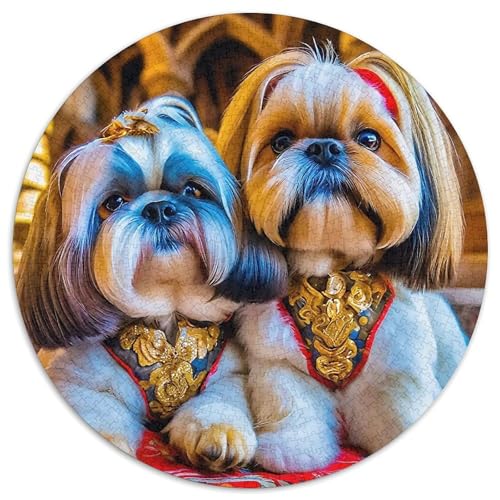 EIN lebendiger Hund Puzzle 1000 Teile Für Erwachsene Und Kinder Niedlicher Haustierhund Herausforderung Spiel Pädagogisches Spielzeug Home Dekoration (67.5x67.5cm) von QTIVARLEN