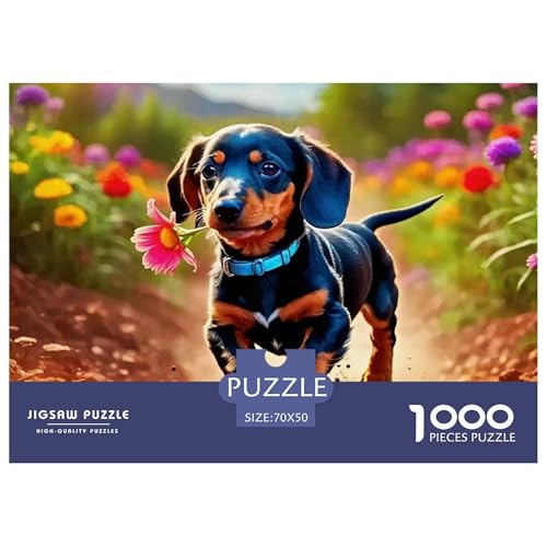 EIN lebendiger Hund Puzzle 1000 Teile Für Erwachsene Und Kinder Niedlicher Haustierhund Impossible Geschicklichkeitsspiel Geschenk Dekoration Rätsel 70x50cm/1000pcs von QTIVARLEN