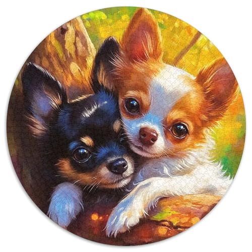 EIN lebendiger Hund Puzzle 1000 Teile Für Erwachsene Und Kinder Niedlicher Haustierhund Impossible Geschicklichkeitsspiel Interaktives Spielzeug Home Dekoration (67.5x67.5cm) von QTIVARLEN