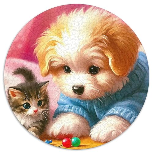 EIN lebendiger Hund Puzzle 1000 Teile Für Erwachsene Und Kinder Niedlicher Haustierhund Impossible Geschicklichkeitsspiel Pädagogisches Spielzeug Dekoration (67.5x67.5cm) von QTIVARLEN